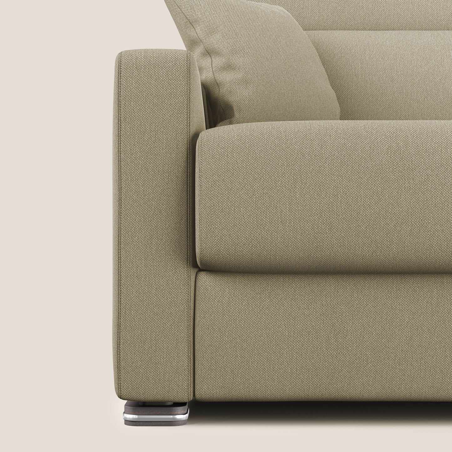 Divano letto matrimoniale Amber in tessuto smacchiabile T05 cammello 