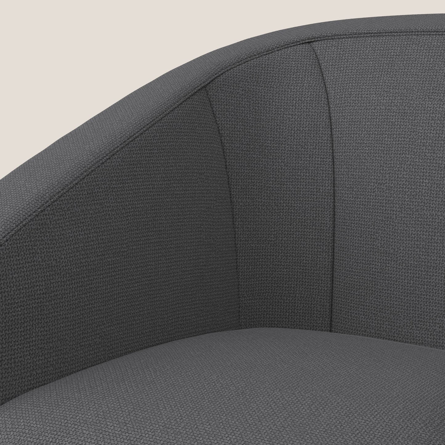 Cloe Poltroncina in tessuto smacchiabile con acqua QuickClean T08 antracite