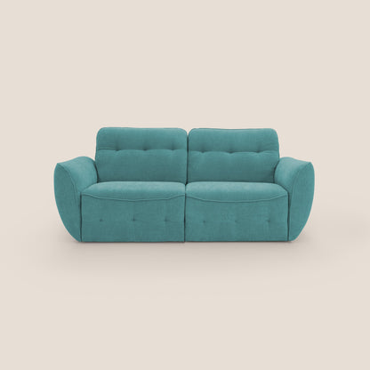 Cerbero divano 2 e 3 posti in morbido bouclé impermeabile T07 azzurro