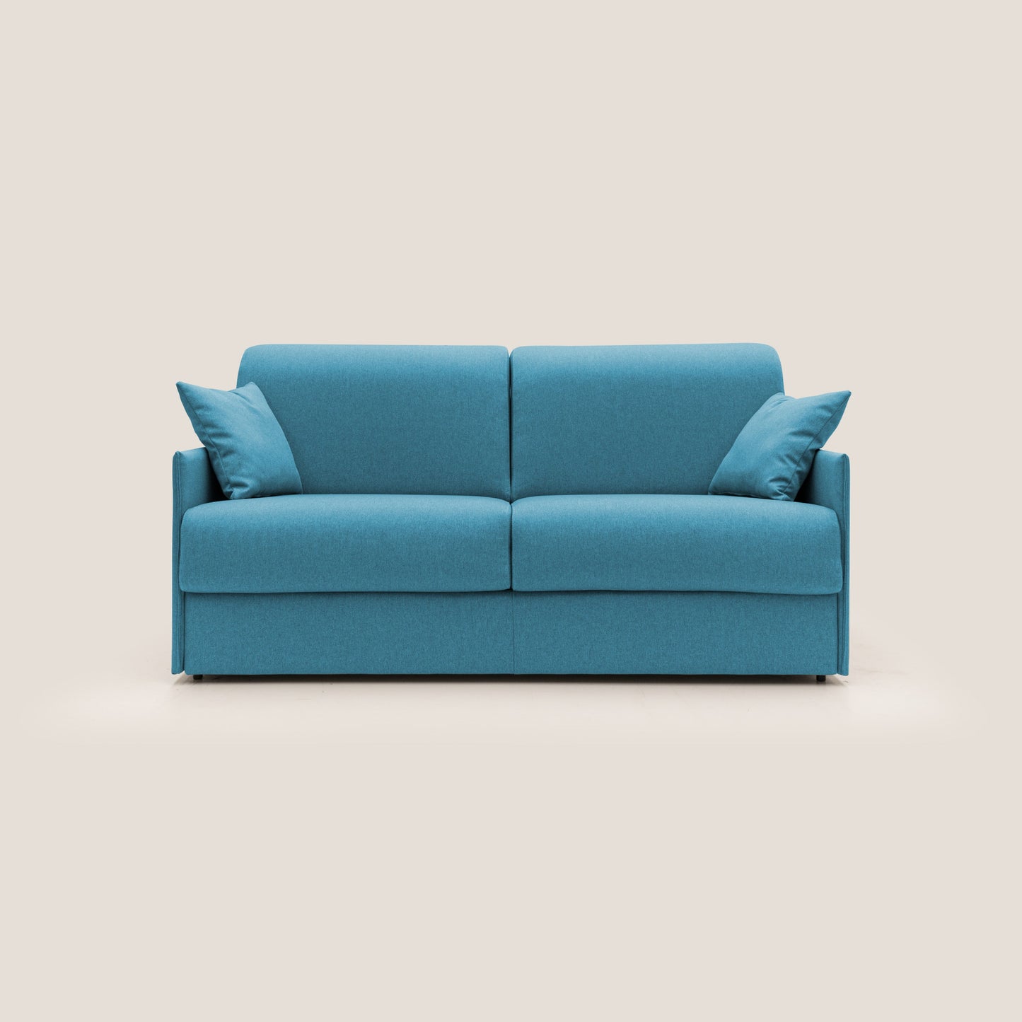 Evans Divano letto matrimoniale in tessuto impermeabile T13 azzurro