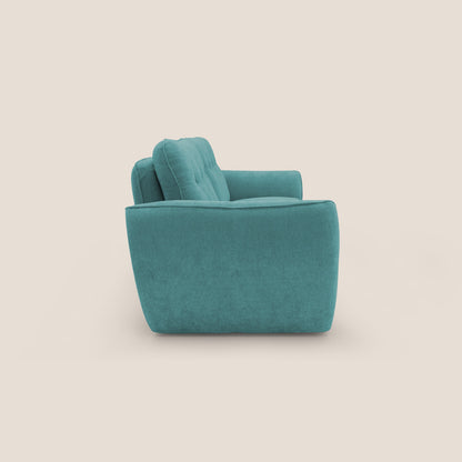 Cerbero divano 2 e 3 posti in morbido bouclé impermeabile T07 azzurro