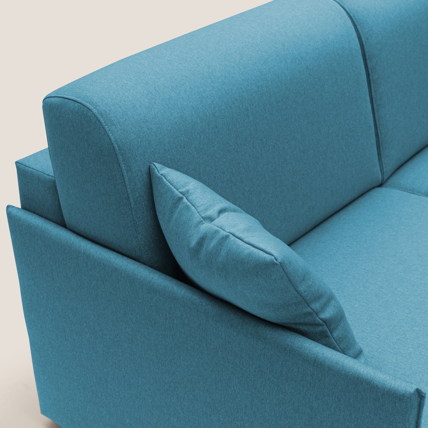 Evans Divano letto matrimoniale in tessuto impermeabile T13 azzurro