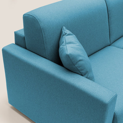 Chris Divano letto matrimoniale in tessuto impermeabile T13 azzurro