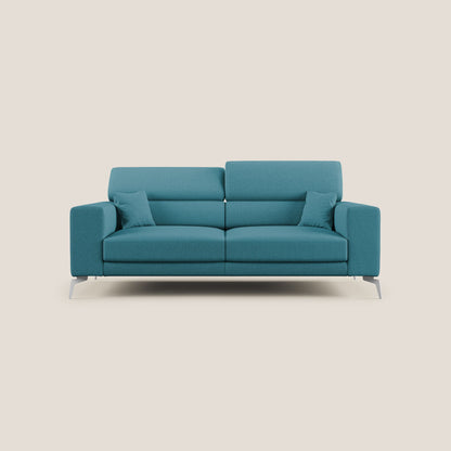 Blade Divano con poggiatesta reclinabili in tessuto impermeabile misto cotone T13 azzurro