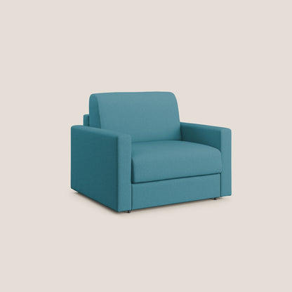 Chris poltrona letto in tessuto impermeabile T13 azzurro
