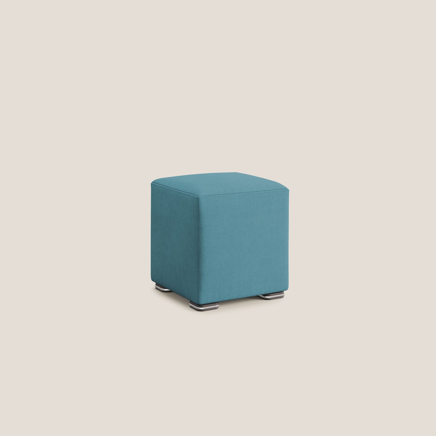 Pouf cubo in tessuto morbido impermeabile T02 azzurro