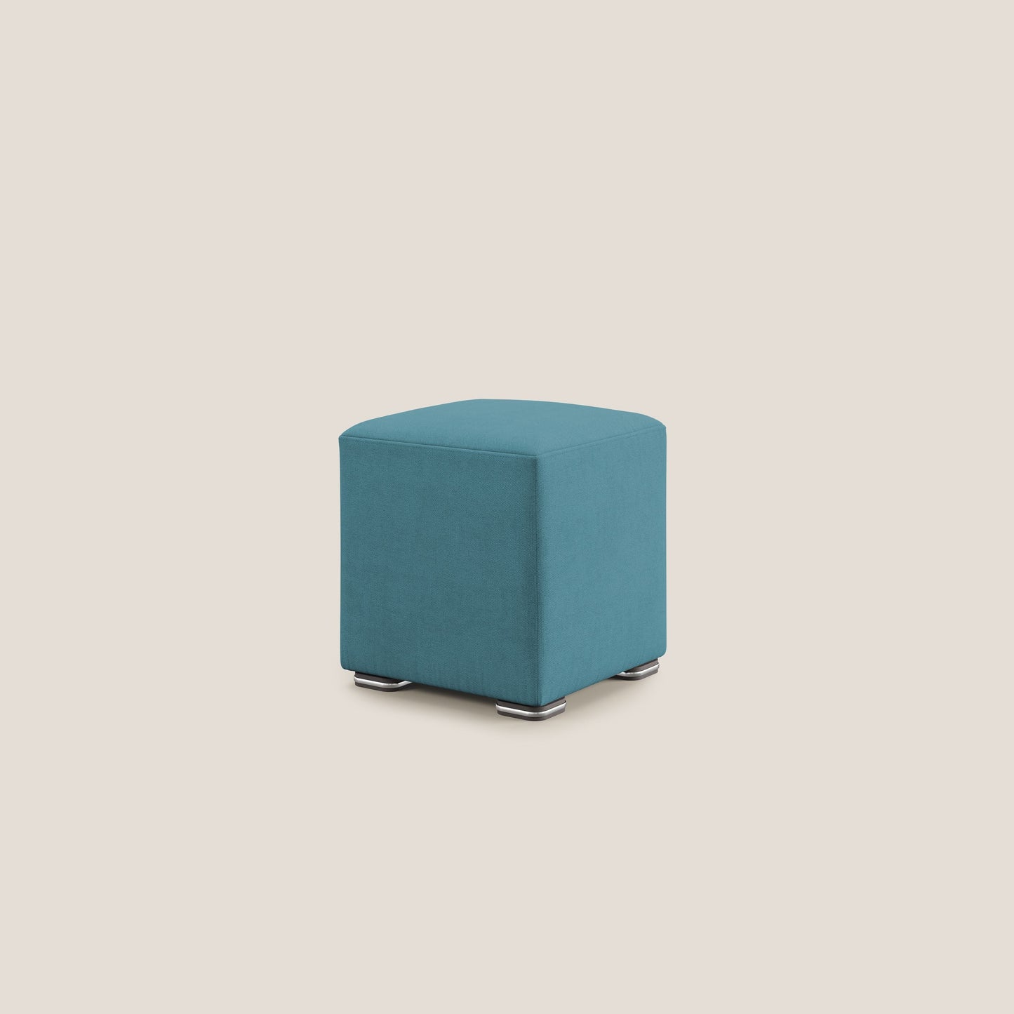 Pouf cubo in tessuto morbido impermeabile T02 azzurro