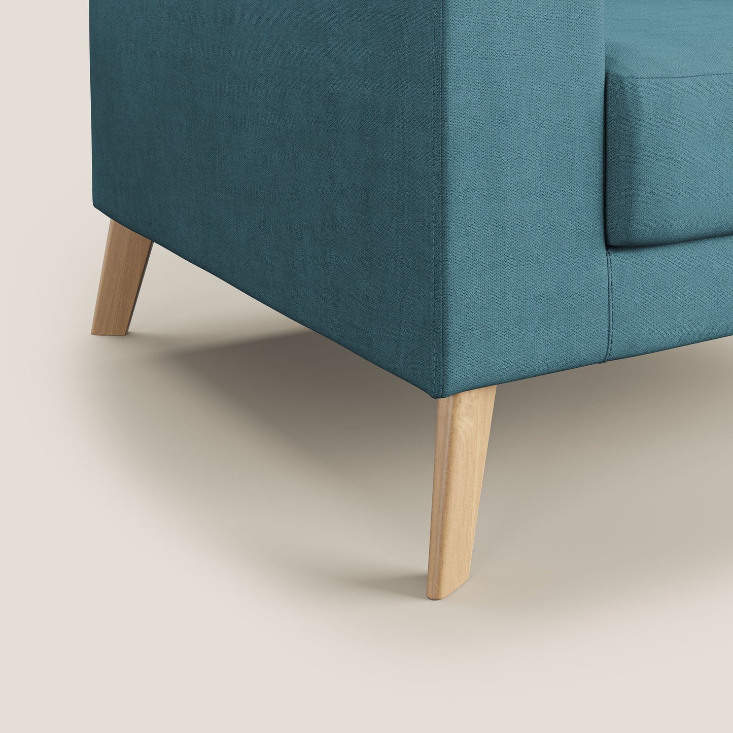 Poltroncina danese in tessuto morbido impermeabile T02 azzurro