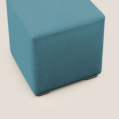 Pouf cubo in tessuto morbido impermeabile T02 azzurro