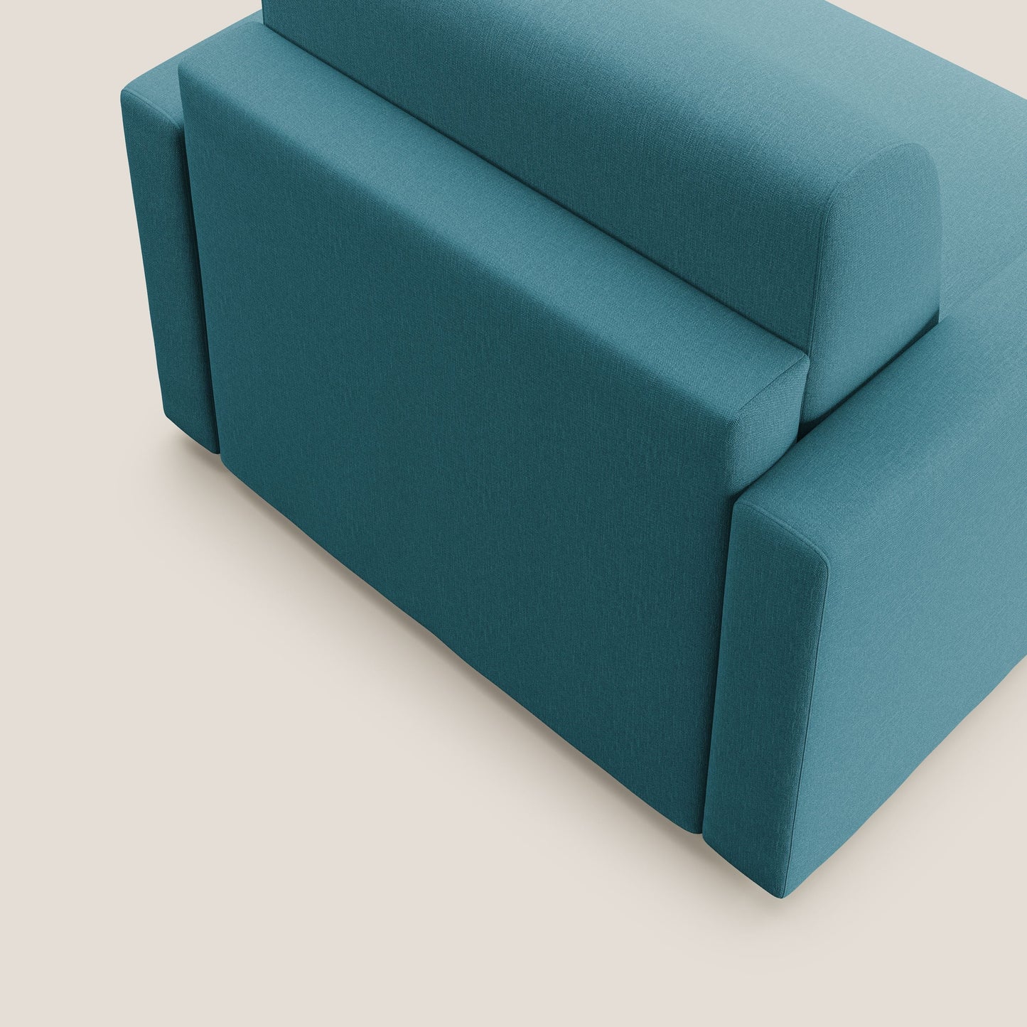 Chris poltrona letto in tessuto impermeabile T13 azzurro