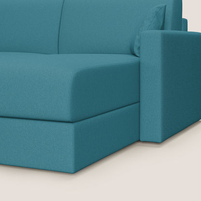 Chris Divano letto angolare 5 posti in tessuto impermeabile T13 azzurro