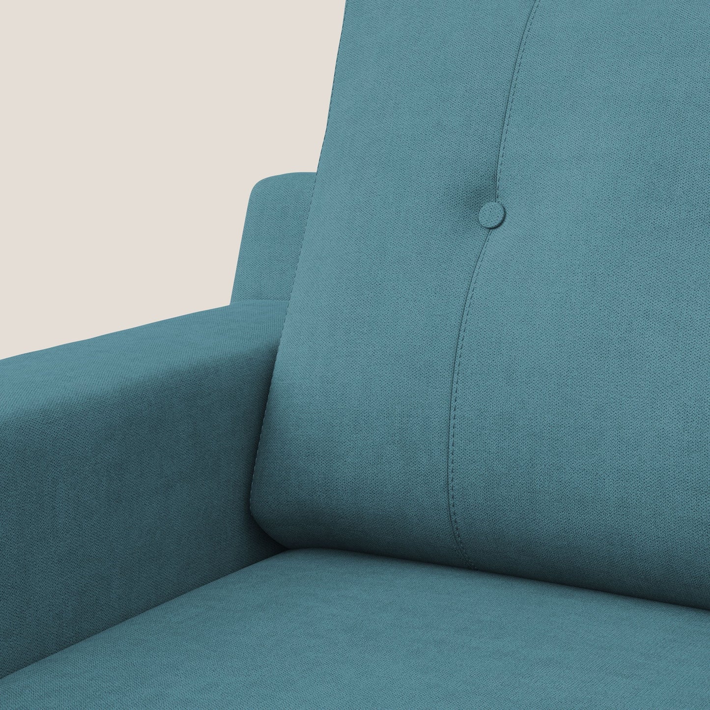 Poltroncina danese in tessuto morbido impermeabile T02 azzurro