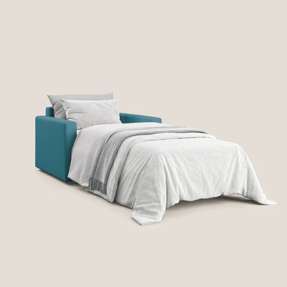 Chris poltrona letto in tessuto impermeabile T13 azzurro
