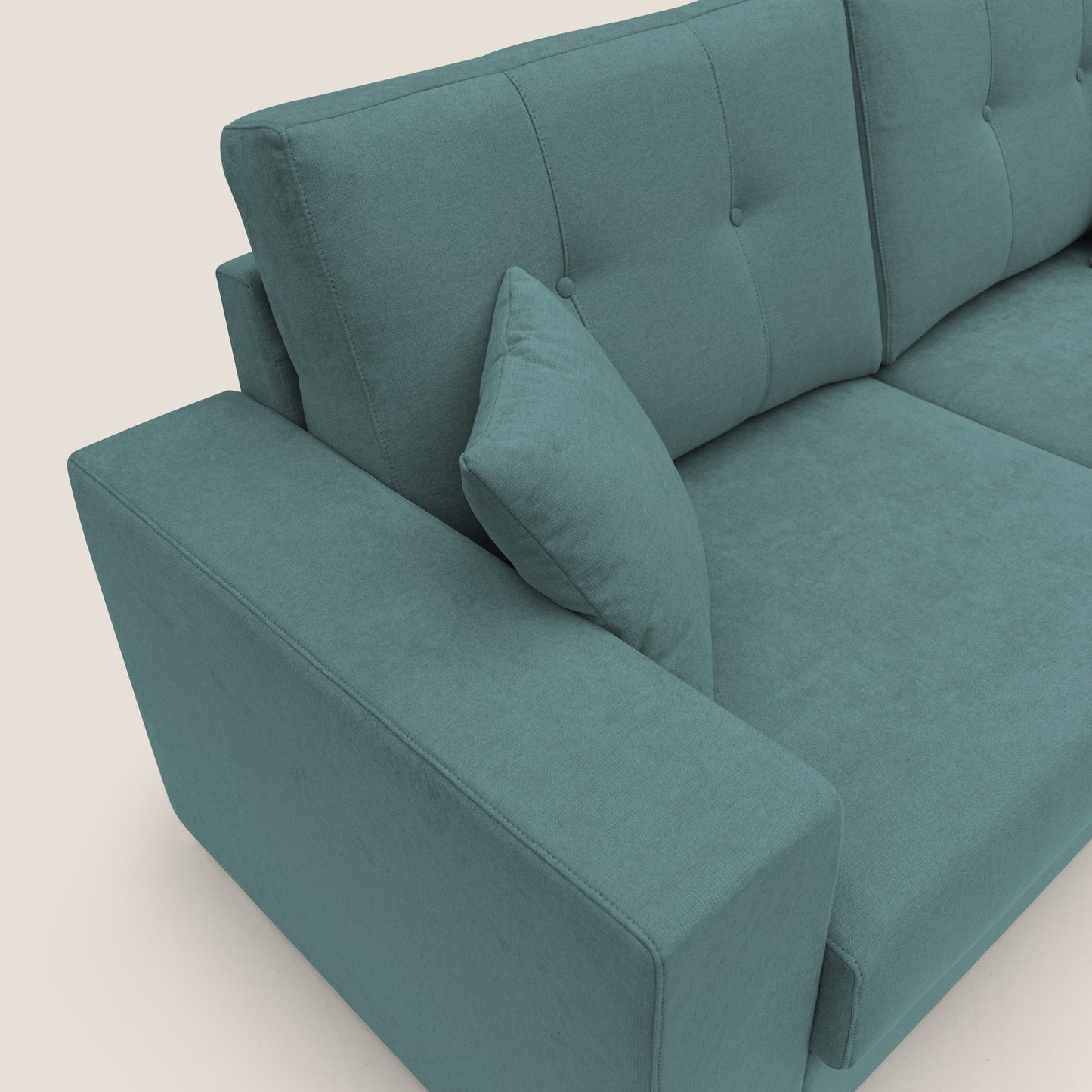 Giove divano in morbido tessuto impermeabile T02 petrolio