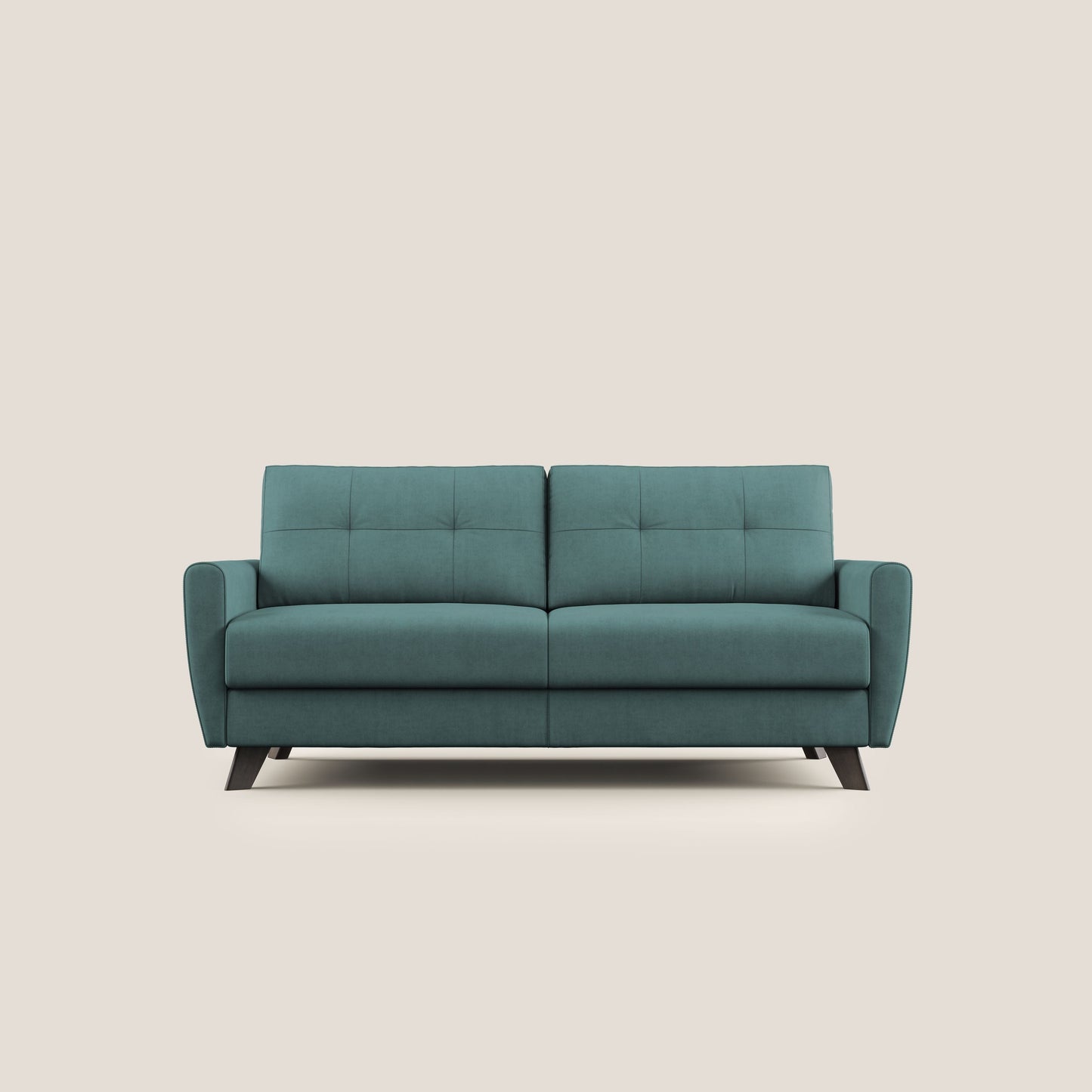 Callisto Divano letto matrimoniale in tessuto morbido impermeabile T02 petrolio