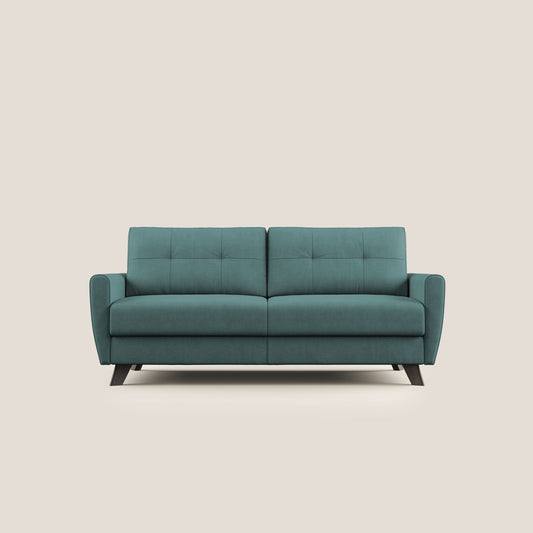 Callisto Divano letto matrimoniale in tessuto morbido impermeabile T02 petrolio