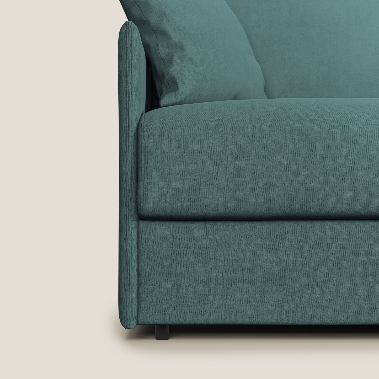 Evans Divano letto in morbido tessuto impermeabile T02 petrolio