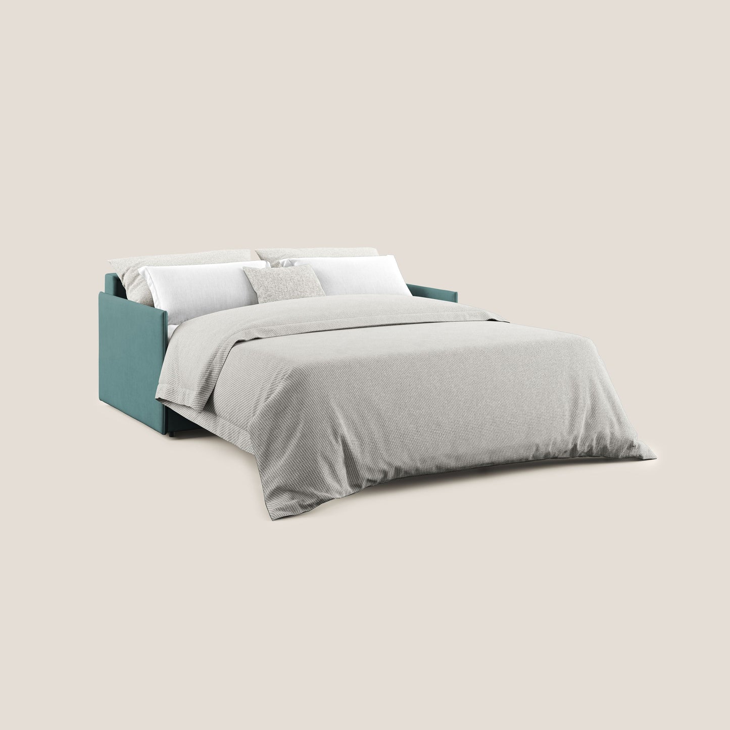 Evans Divano letto in morbido tessuto impermeabile T02 petrolio