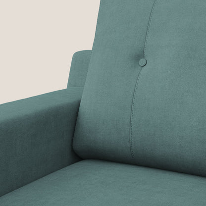 Poltroncina danese in tessuto morbido impermeabile T02 petrolio