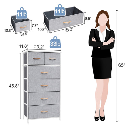 6-drawer Chest Vertical Dresser Storage Tower by Crestlive Products