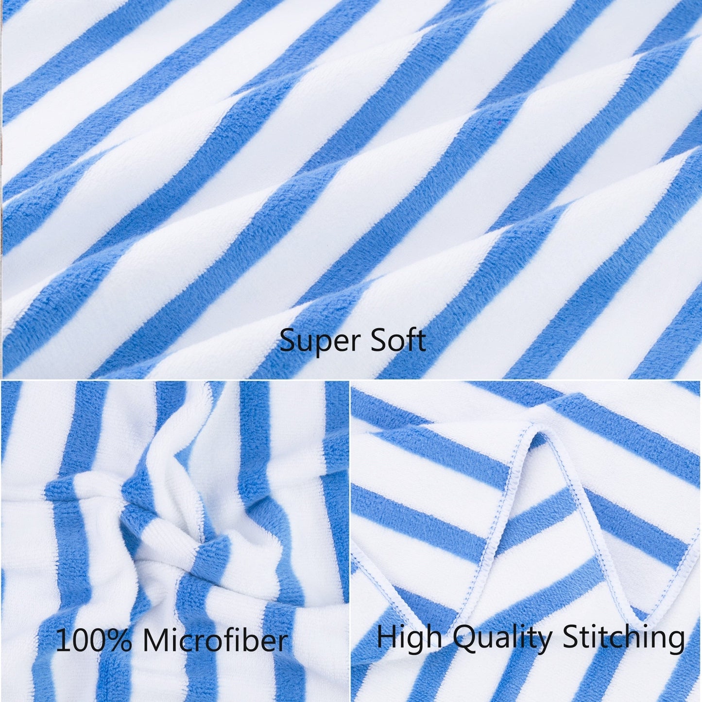 6-pack Cabana Striped Beach Towel Bath Towel