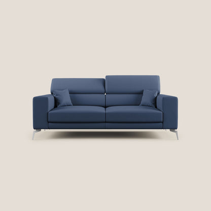Blade Divano moderno con poggiatesta reclinabili in Ecopelle T04 blu