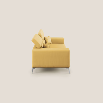 Blade Divano moderno con poggiatesta reclinabili in Ecopelle T04 giallo