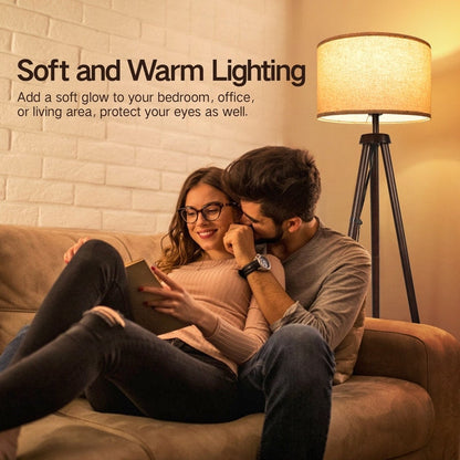 63 in. Walnut Tripod Floor Lamp with Solid Wood Legs and Tray