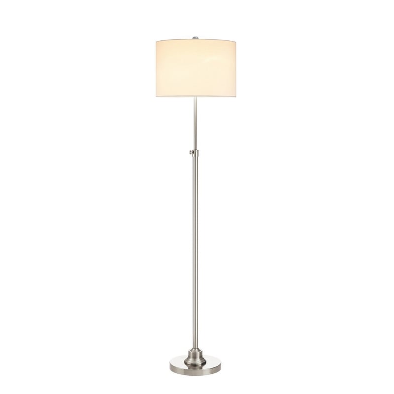 KAWOTI 63.5 Standard Adjustable Floor Lamp with Fabric Linen Shade