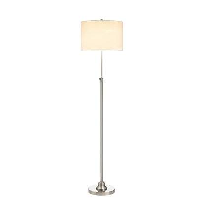 KAWOTI 63.5 Standard Adjustable Floor Lamp with Fabric Linen Shade