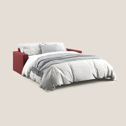 Best Divano letto matrimoniale in tessuto smacchiabile QuickClean T08 rosso