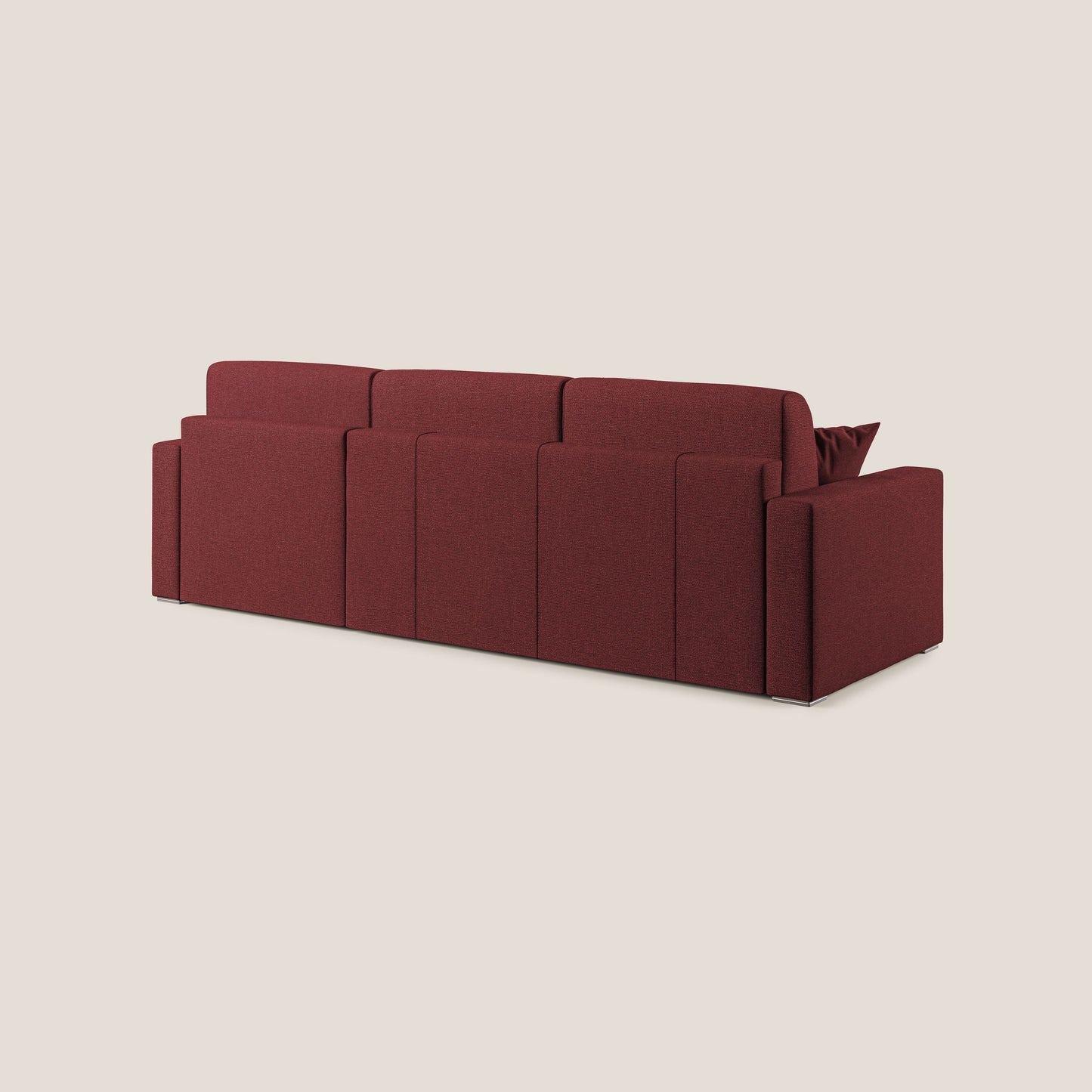 Best Divano letto angolare con penisola in tessuto smacchiabile QuickClean T08 rosso