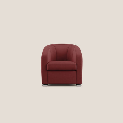 Cloe Poltroncina in tessuto smacchiabile con acqua QuickClean T08 rosso