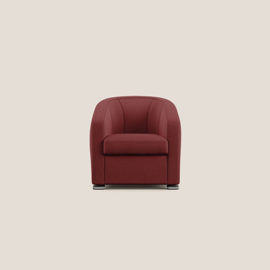 Cloe Poltroncina in tessuto smacchiabile con acqua QuickClean T08 rosso