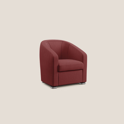 Cloe Poltroncina in tessuto smacchiabile con acqua QuickClean T08 rosso