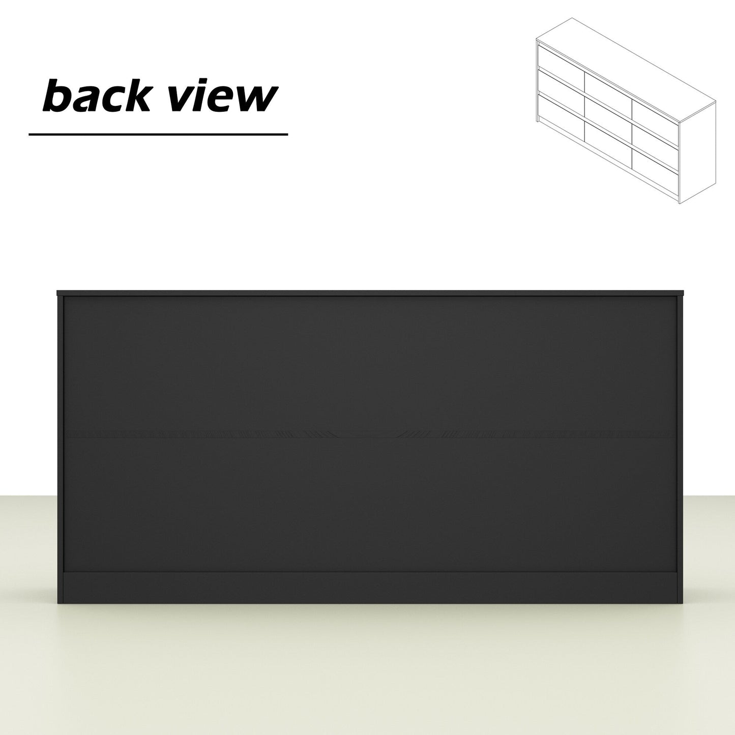 63W 9 Drawer Dresser Accent Dresser for Living Room Bedroom Chest