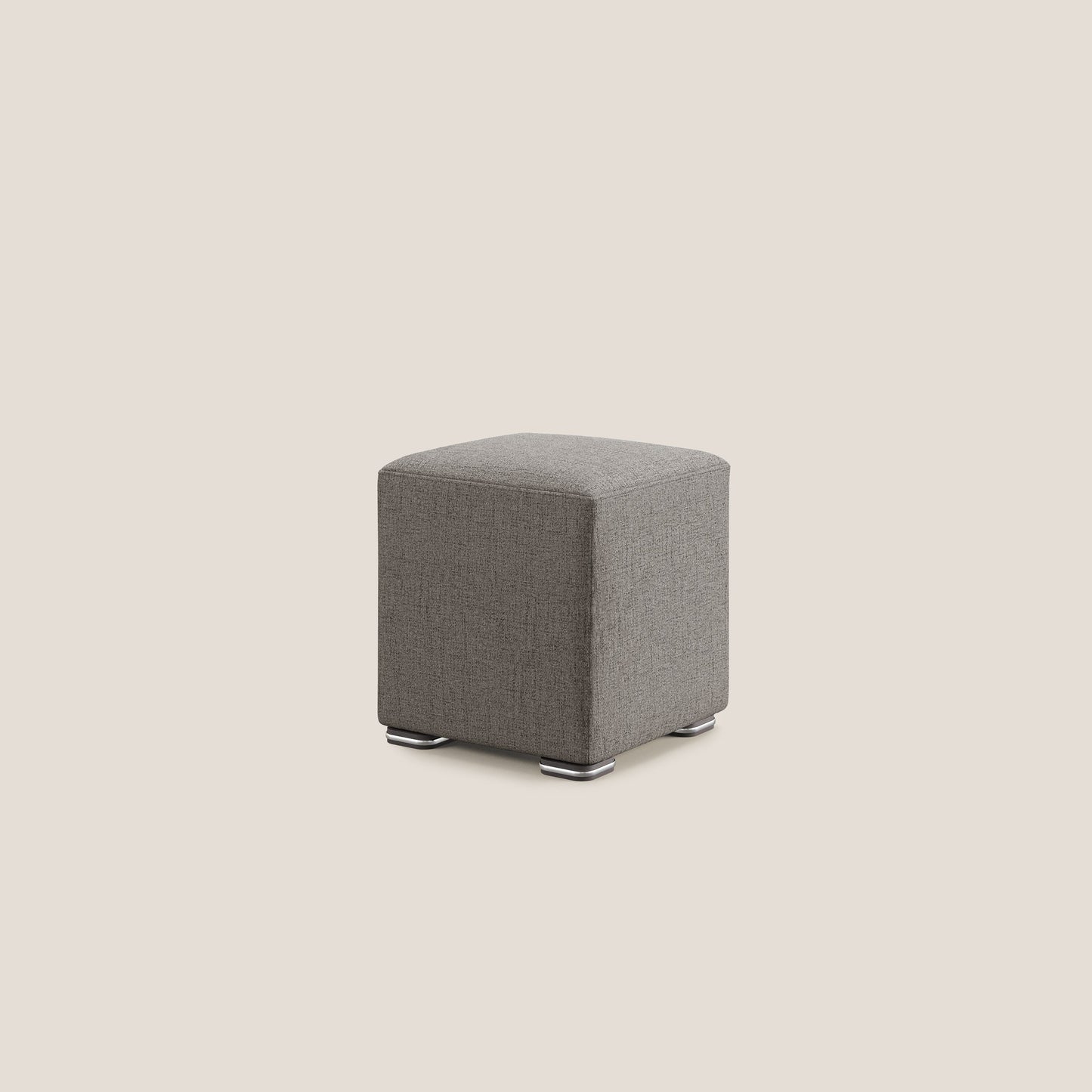 Pouf cubo in tessuto morbido impermeabile T03 talpa