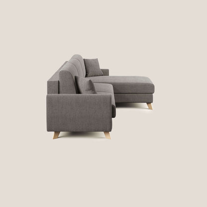 Edgar divano letto angolare in tessuto felis impermeabile T03 talpa