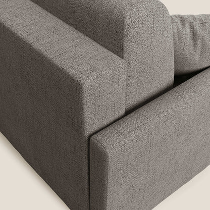 Edgar divano letto matrimoniale in tessuto felis impermeabile T03 talpa 