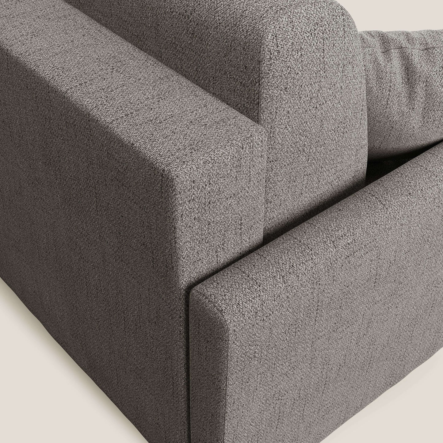 Edgar divano letto angolare in tessuto felis impermeabile T03 talpa