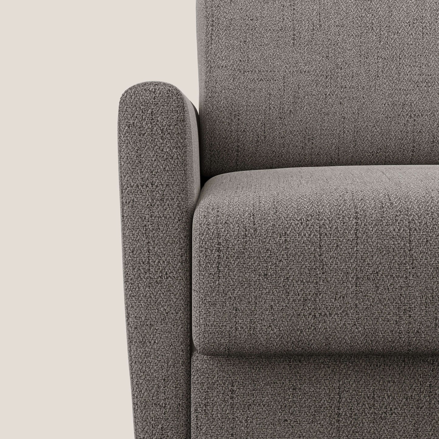 Edgar poltrona letto in tessuto felis impermeabile T03 talpa