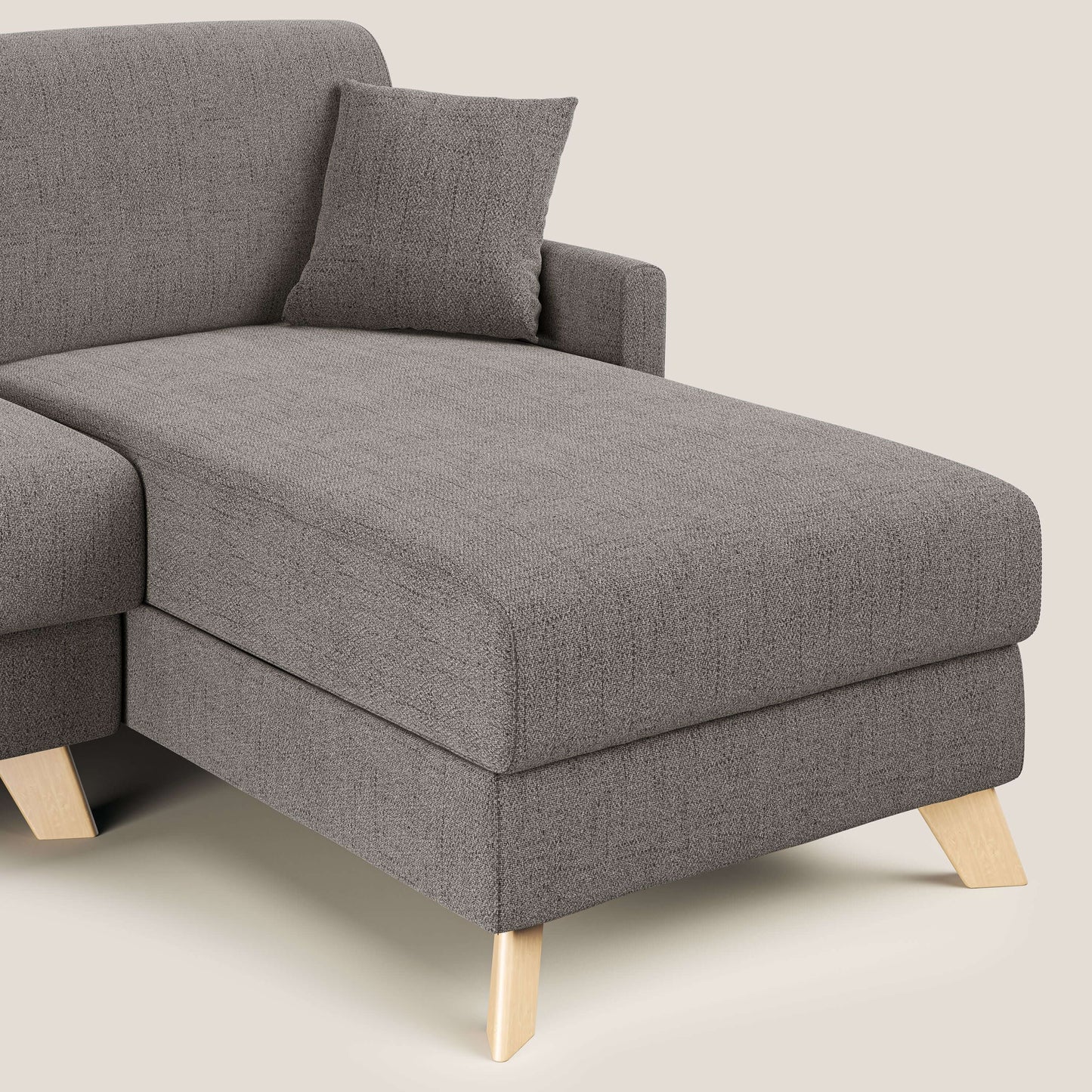 Edgar divano letto angolare in tessuto felis impermeabile T03 talpa