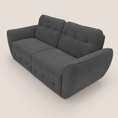 Cerbero divano 2 e 3 posti in morbido bouclé impermeabile T07 antracite