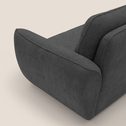 Cerbero divano 2 e 3 posti in morbido bouclé impermeabile T07 antracite