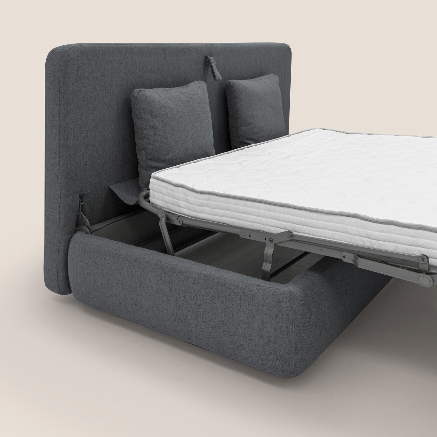 Gransasso Divano letto matrimoniale dal DESIGN innovativo in tessuto impermeabile T03 antracite