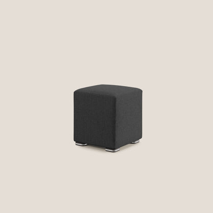 Pouf cubo in tessuto morbido impermeabile T03 antracite