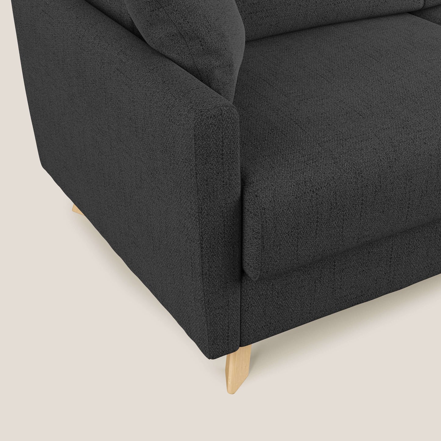 Edgar divano letto angolare in tessuto felis impermeabile T03 antracite