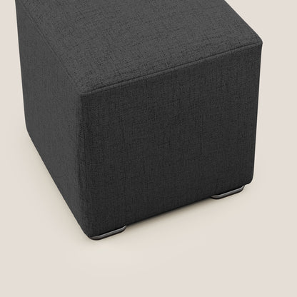 Pouf cubo in tessuto morbido impermeabile T03 antracite