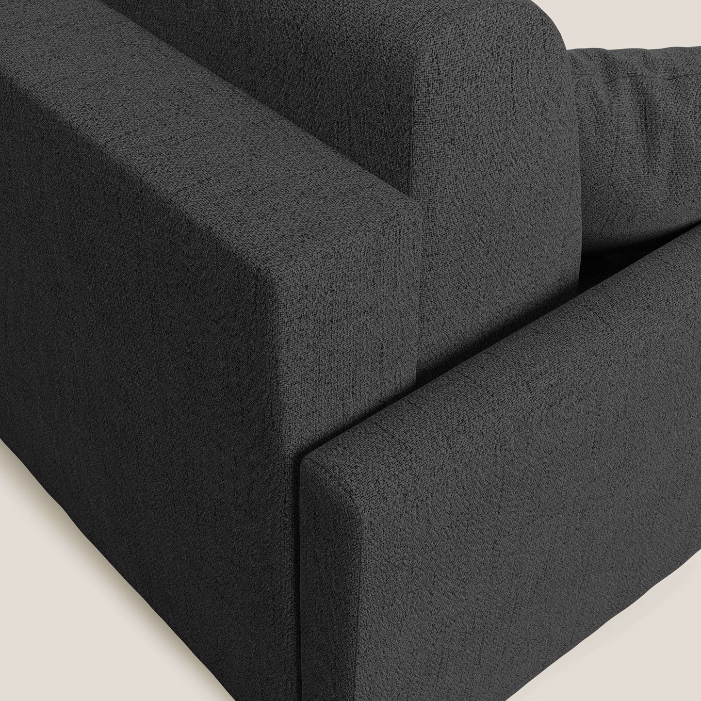 Edgar divano letto matrimoniale in tessuto felis impermeabile T03 antracite 