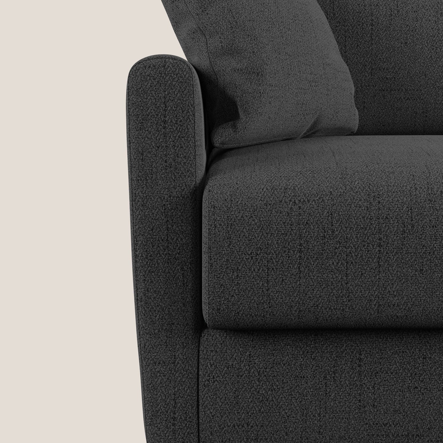 Edgar divano letto matrimoniale in tessuto felis impermeabile T03 antracite 